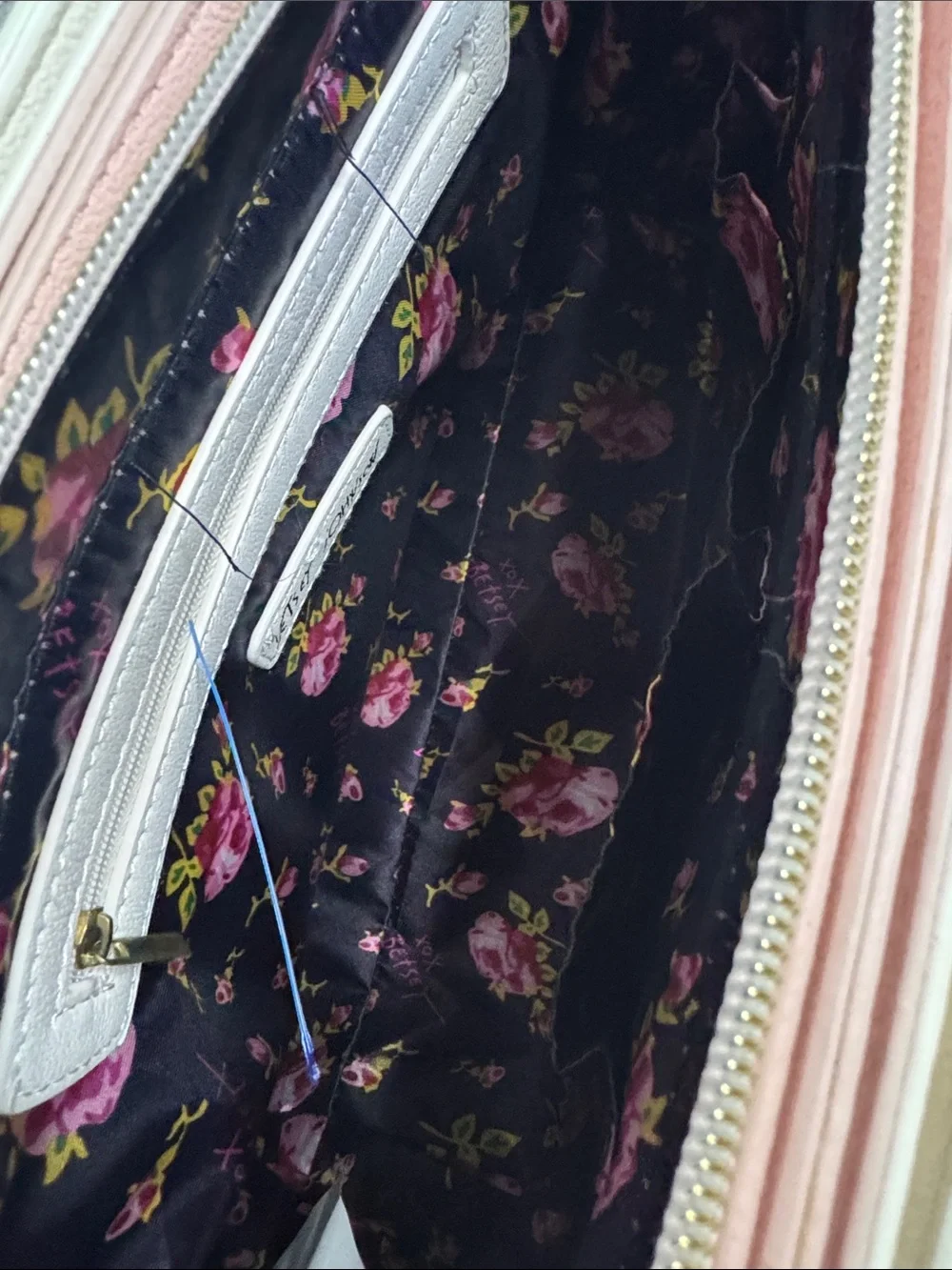 Betsey Johnson Women’s Pink/Ivory Unbeweavable Bow Satchel Purse